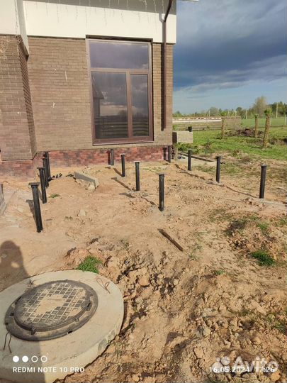 Винтовые сваи Фундамент Установка Подъем дома