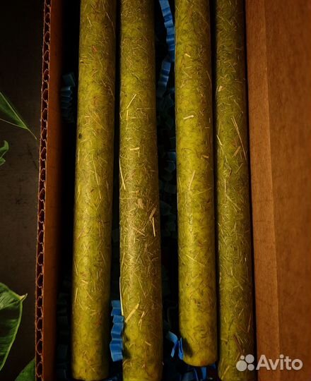 Свечи восковые пчелиные с Лемонграссом