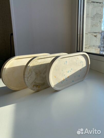 Поднос декоративный из гипса