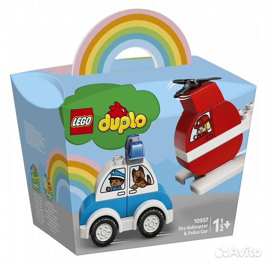 Новый Lego 10957 Пож. вертолет и полиц. автомобиль
