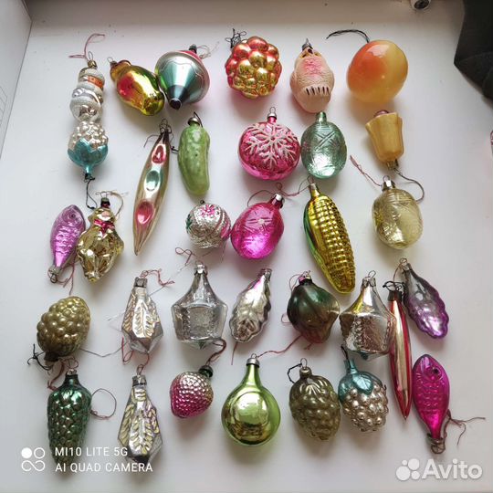 Елочные игрушки новогодние СССР на прищепке