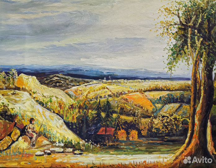 Картины пейзаж 30х40 см холст масло много разные