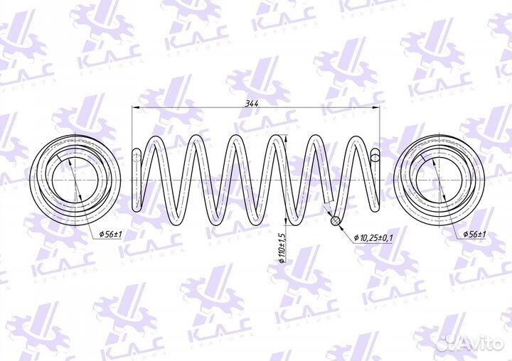Пружина (2 шт.) задней подвески Ford Fiesta