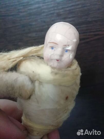 Старинная ватная ёлочная игрушка