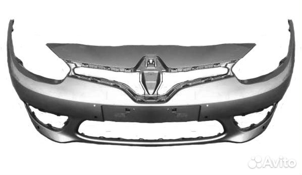 Бампер передний Renault Fluence 2013- в цвет