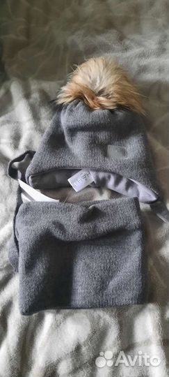 Комплект шапка и снуд и шапка-шлем