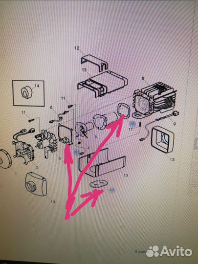 Ремкомплект автономного отопителя,1322638A