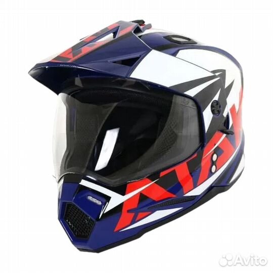 Мотошлем мотард Ataki JK802 защитный шлем для мото