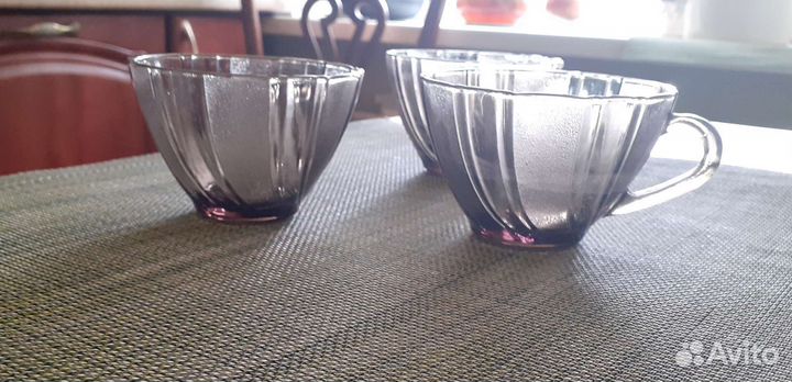 Заварной чайник фарфор СССР, кружки кофейные 3 шт