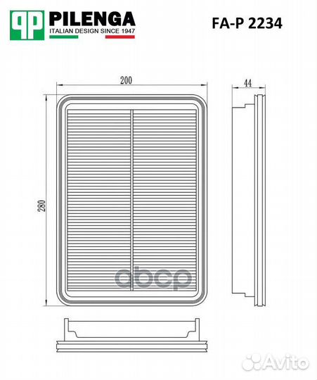 Фильтр воздушный hyundai santa FE, KIA sorento