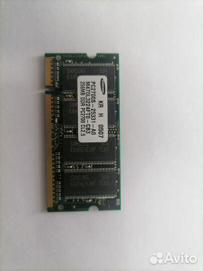 Ноутбучная память ddr1 256mb