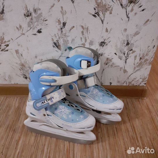 Коньки детские раздвижные 30-34