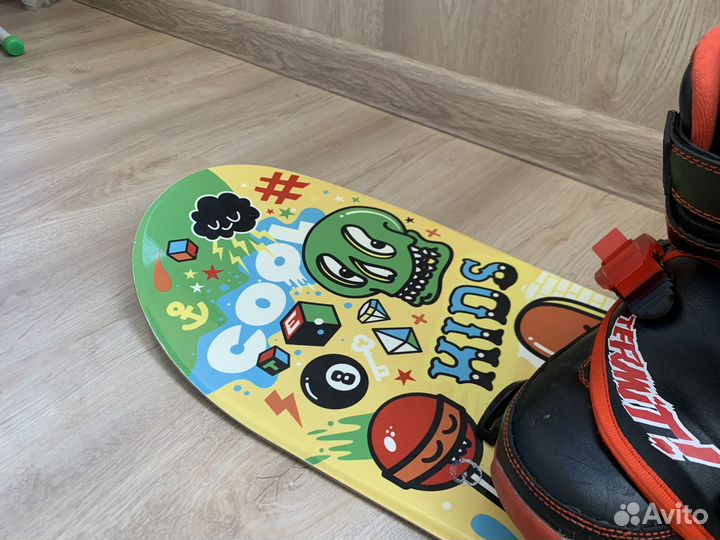 Сноуборд детский 125 termit комплект с ботинками