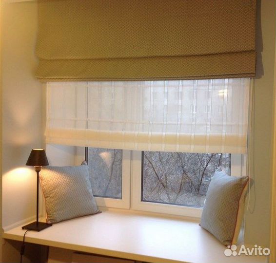Римские шторы двойные