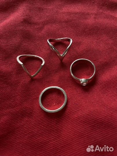 Серебряное кольцо на фалангу