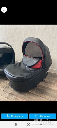 Коляска 2 в 1 эко кожа