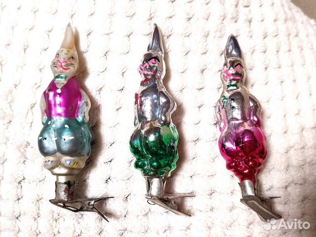 Елочные игрушки СССР на прищепке