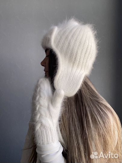Шапка ушанка женская