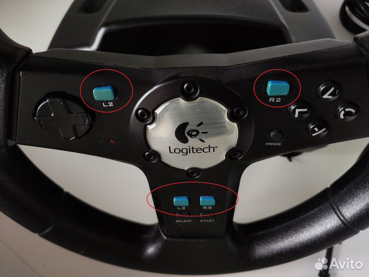 Игровой руль с педалями Logitech E-X2A12 PS2