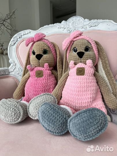 Вязаные игрушки, зайка