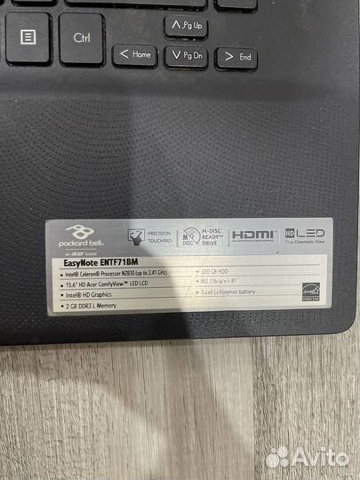 Ноутбук packard bell easynote