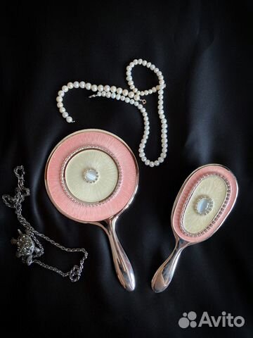 Посеребренный набор для туалетного столика