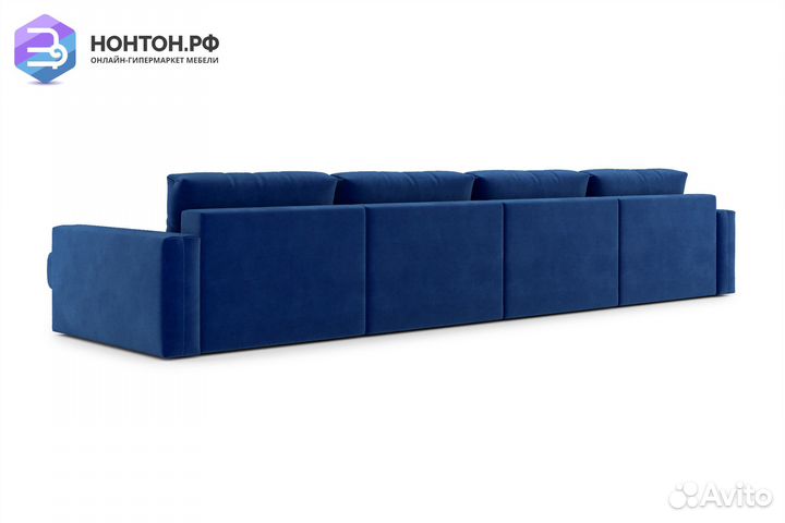 Диван п-образный тик-так Монарх М2О2 темно-синий