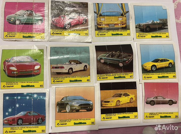 Вкладыши от жвачек 90 х