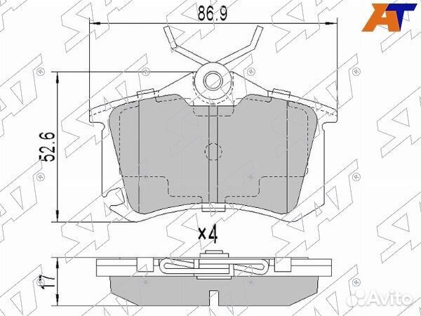 Колодки тормозные задние volkswagen golf