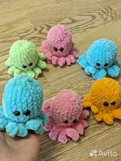 Осьминожки-амигуруми ручной работы