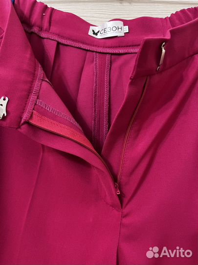 Брюки палаццо розовые