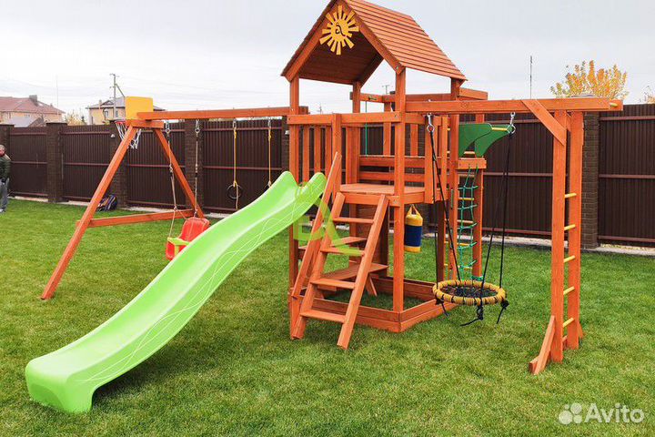 Детская деревянная площадка для дома и дачи