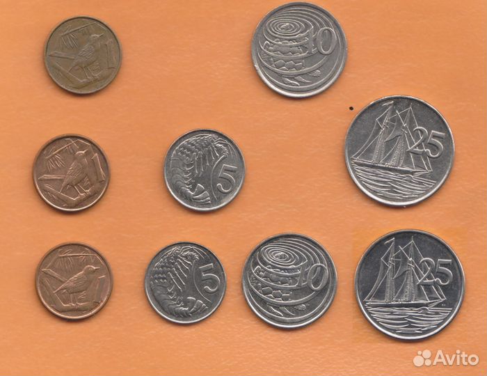 Монеты Каймановы острова Кайманы 1972 2008 гг