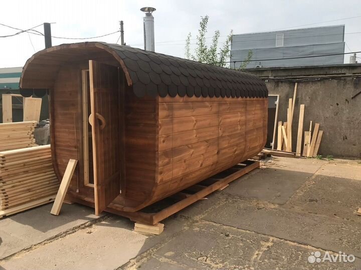 Баня-бочка под ключ