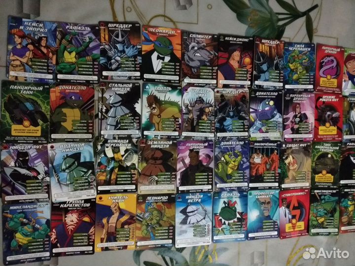 Коллекция карточек черепашки ниндзя
