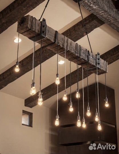 Светильник из натурального дерева