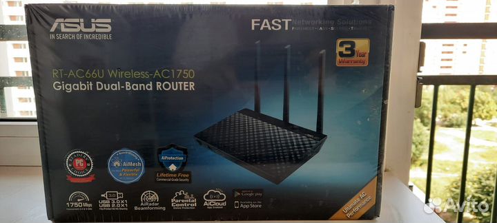 Роутер Asus RT-AC66U wireless-AC1750 новый