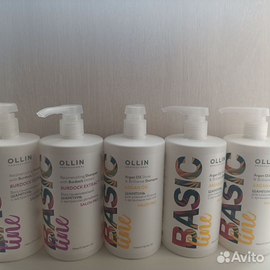 Ollin шампунь, бальзам 750мл