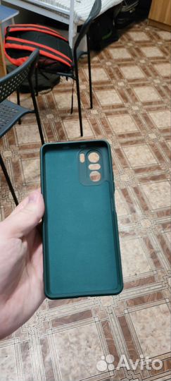 Чехол на Poco f3 зелёный силиконовый