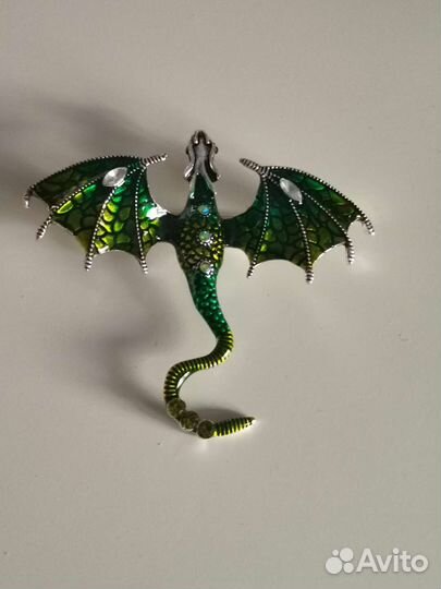 Винтажная брошь подвеска