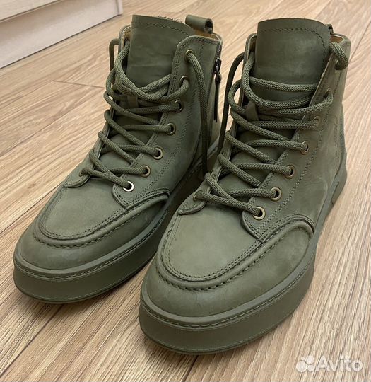 Сапоги мужские зимние кожаные