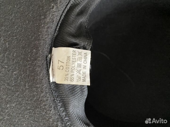 Шляпа черная из фетра