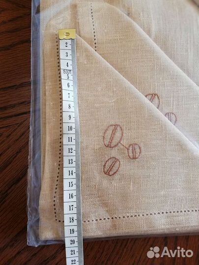 Скатерть + 4 салфетки лен, комплект новый