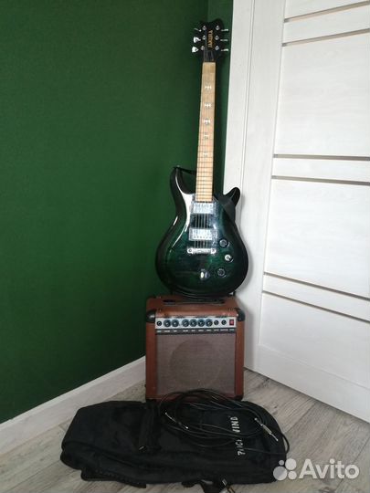 Электрогитара с комбиком и тёплым чехлом