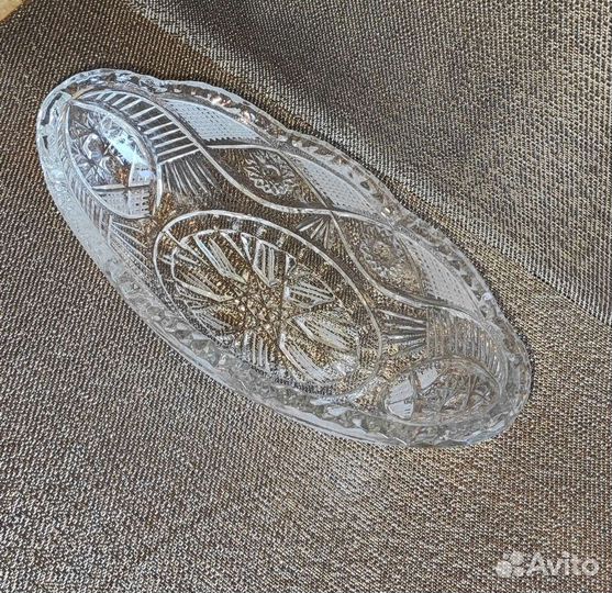 Хрусталь- салатница, ваза для фруктов