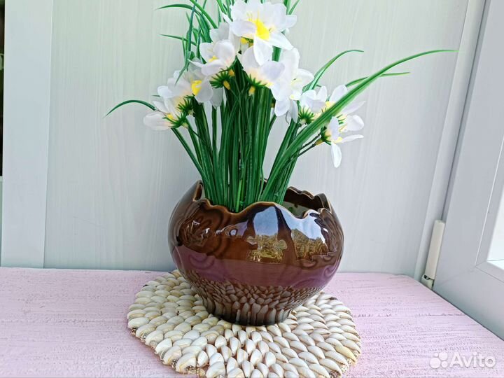 Кашпо горшок для цветов керамика