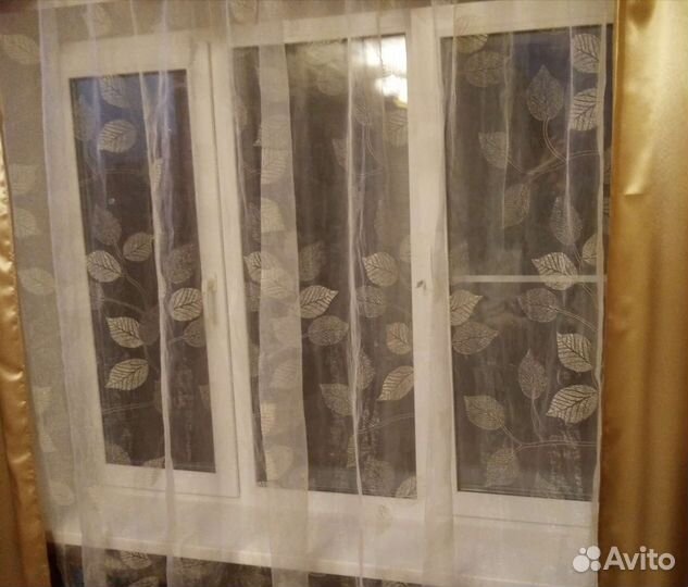 Тюль органза 2 шт, кольца д/штор