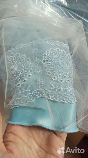 Платье для девочки голубое праздничное 122р