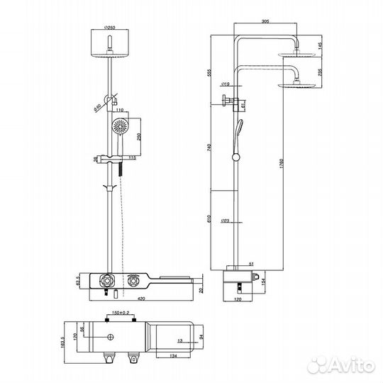 Смеситель для душа Lemark Tropic LM7009С