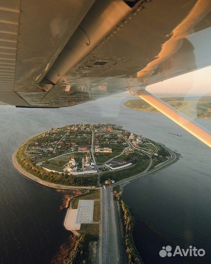 Полет на самолете над Казанью